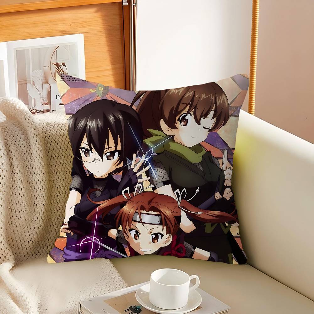 Girls Und Panzer Das Finale Cover With Short Plush Print For Living Room Sofa Decoration Cushion Cover Pillow Covers
