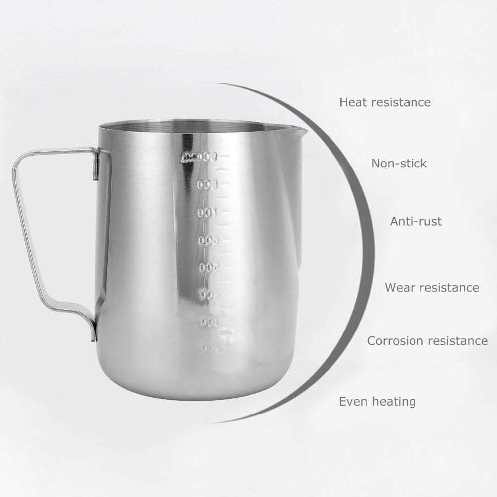 Stainless Steel Milk Frothing Pitcher 304 Stainless Steel Milk Jug  Coffee Latte Craft