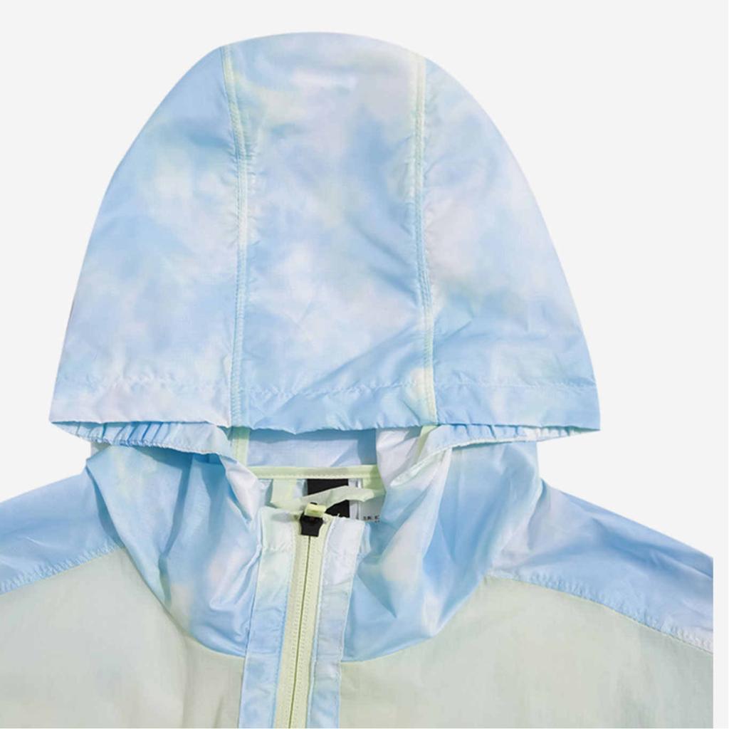 adidas Tie-Dye Striped Hooded Long Sleeve Casual Jacket Women Multicolor HI6826