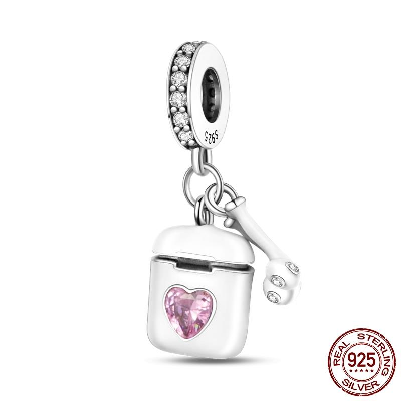 Original Design Kopfhörer Anhänger Kupfer Charm Perlen Passen Original Marken Armband Frauen DIY Schmuck Geschenk Herstellung