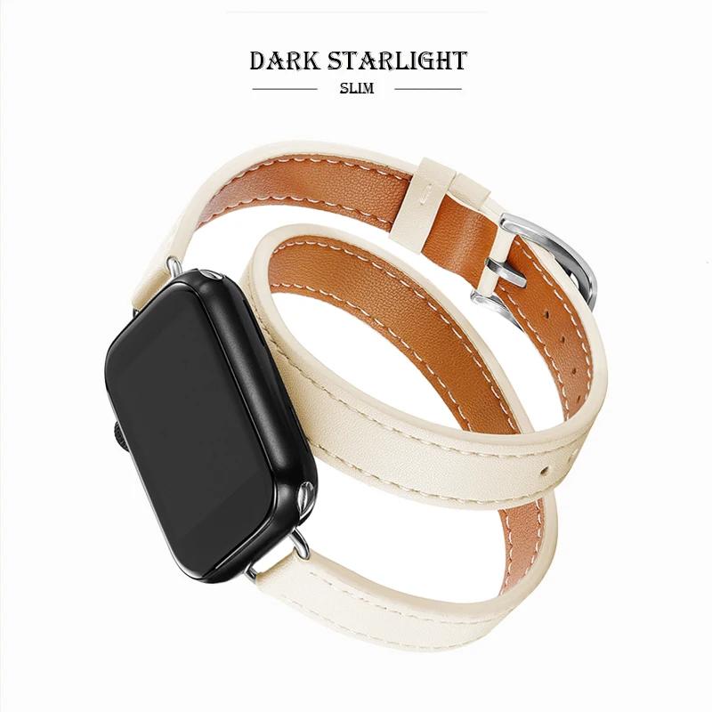 Leather Strap for Apple Watch Band 49mm 41mm 45mm 40mm 44mm Correa For IWatch Series 9 8 7 6 SE 5 4 Ultra 2 Replacement Bracelet