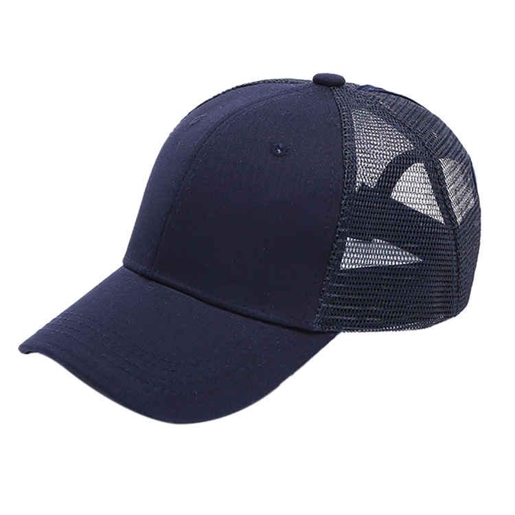 Fashion Women Ponytail Baseball Cap Snapback Hat Messy Bun Mesh Hat Sport Sun Hat
