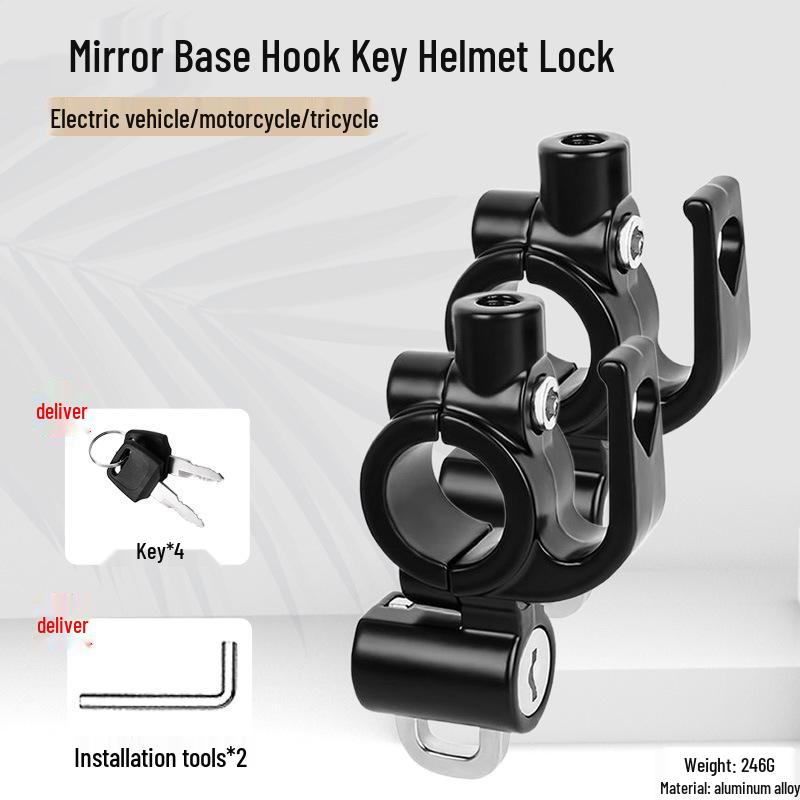 Anti-Theft Electric Bike Helmet Lock - Pry-Proof Fixed Hook for Bicycles