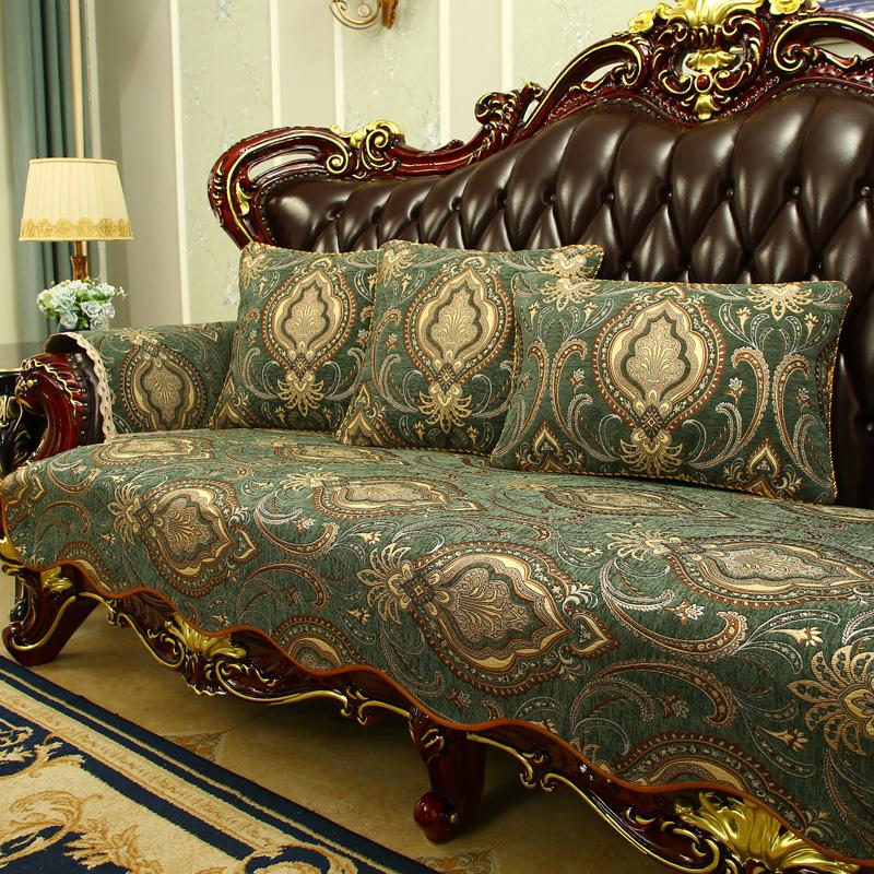 European Jacquard Luxury Sofa Covers Living Room 1 2 3 4 Seater Non-slip Couch Cover Decor Sofa Cushion Pillowcase Armrest Towel