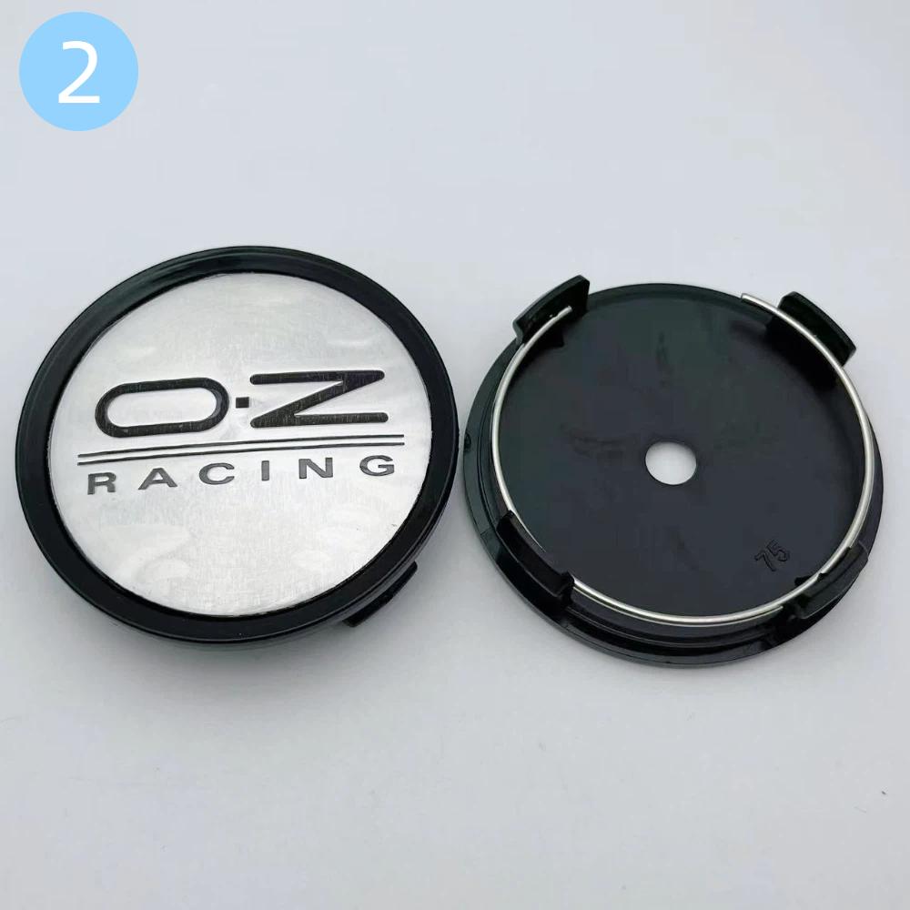 4 pezzi 75mm OZ O.Z Racing Emblema Logo Coprimozzi Centrali per Cerchi Auto Coprimozzi Ruote Copertura Centrale per Cerchi Auto Accessori Auto Styling