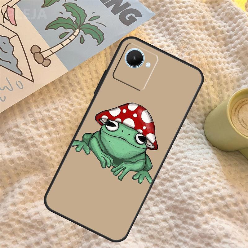 Kawaii Frog Mushroom Case For Realme C71 C75 C61 C53 C55 C33 C63 C51 C65 C67 11 12 13 14 Pro Plus GT6 GT7 15 Pro