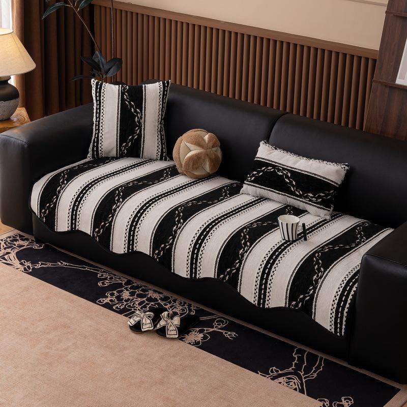 French Premium Sofa Cushion  New Four-Season Universal Straight Row Special-Shaped Seat Cushion Fixed Non-Slip Sofa Cover