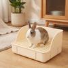 Potty Trainer Rabbit Litter Box Detachable Grids Small Animal Litter Pan  for Cage Use