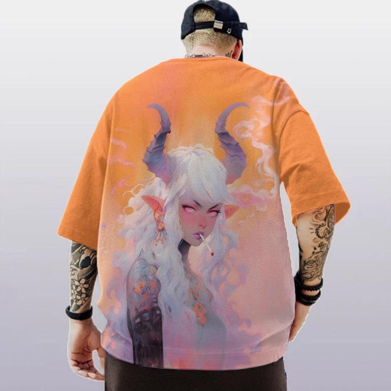 New Anime Character Men's T-Shirt 3d Print Short Sleeve Tees For Men Street Trend Man Clothes Loose Oversized Quick Dry Pullover