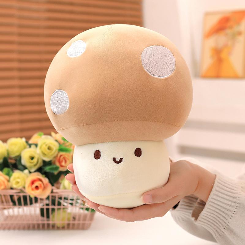Cute Expression Little Mushroom Doll Plush Toy Red Mushroom Doll Girl Bag Keychain Pendant