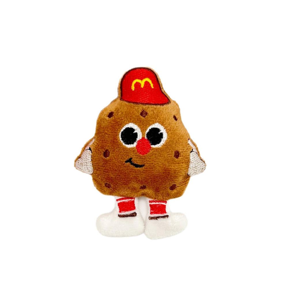 Cartoon Cookie Plush Squeaky Keychain Charm