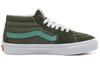 Men's Sneakers Vans SK8 Lightweight Mid Top Skateboard Shoes Unisex Dark Green