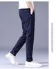 Ice Silk Cool Men's Elastic High Waist Slim Fit Sports Pants - Summer Casual Style 1062