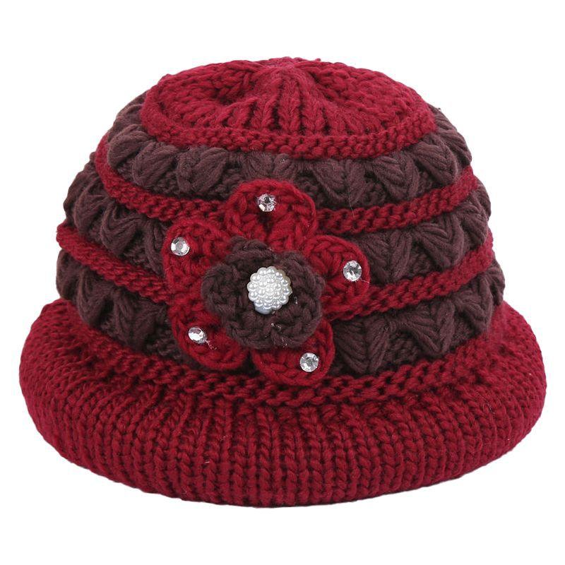 In the Elderly Hat Female Autumn and Winter Grandma Old Lady Wool Warm Velvet Mother Old Man Hat Cold Thickened