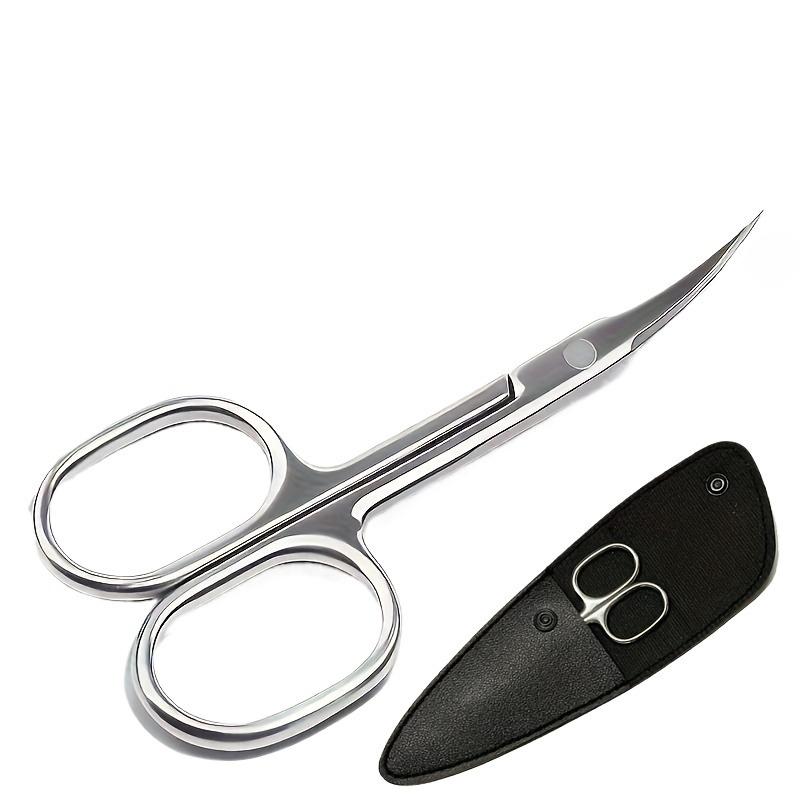 Beauty Cuticle Scissors Precise Stainless Steel Tool for Nail Care And Facial Grooming Equipped with Protective Storage Cover