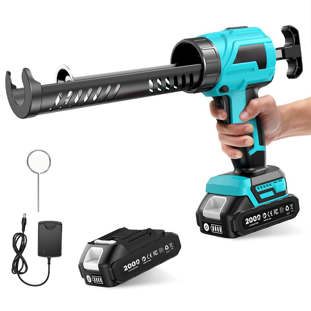 Rechargeable Adhesive Gun Cordless Electric Caulking Gun 300ml Sealant Glue Silicone Adhesive No Drip Caulk Power Tool