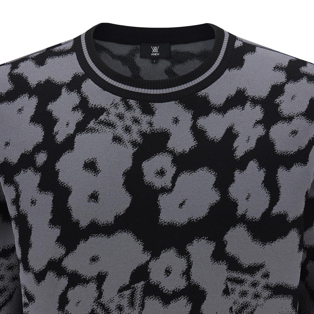 ANEW GOLF Men Fa Flower Pattern Sweater_Bk