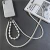 Universal Mobile Phone Lanyard Women's Crossbody Pearl Hanging Chain for Cellphone Handbag Short Phone Wrist Rope Pendent