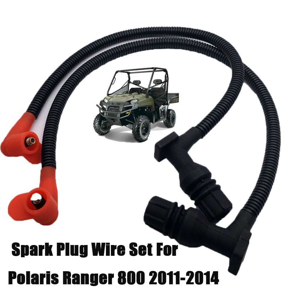 2 Stück Zündkerzenkabel-Satz Kompatibel mit Polaris Ranger 800 2011-2014 Zündkerzenkabel 4012888 4012889