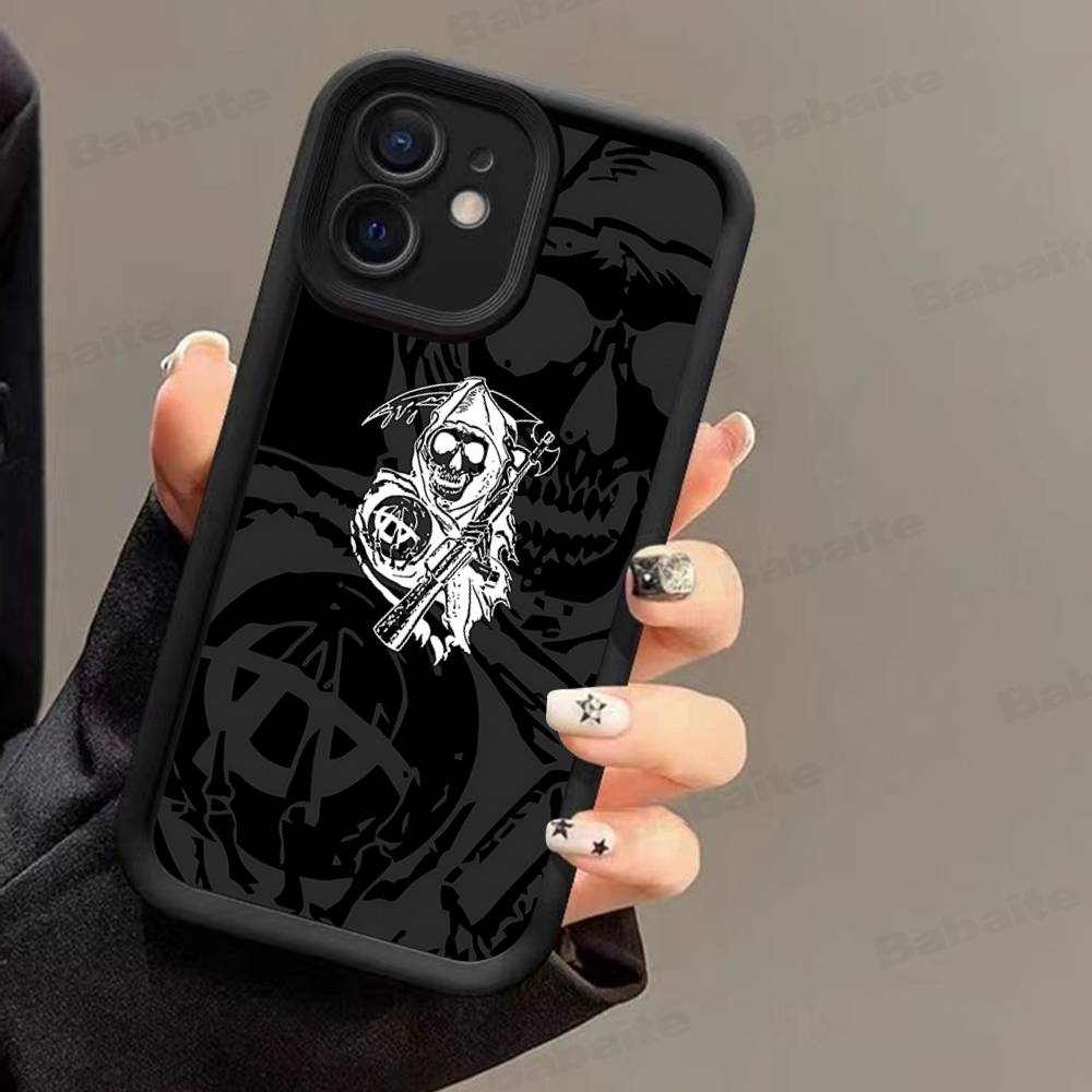 Custodia per Telefono TV Sons Of A-Anarchy per iPhone 17 16 15 14 13 11 12 Pro Max Plus Cover Posteriore Protettiva