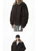 Men's American Retro Fur Collar Cotton Jacket – Trendy Winter Workwear, Thick and Versatile Warm Outerwear for Couples.