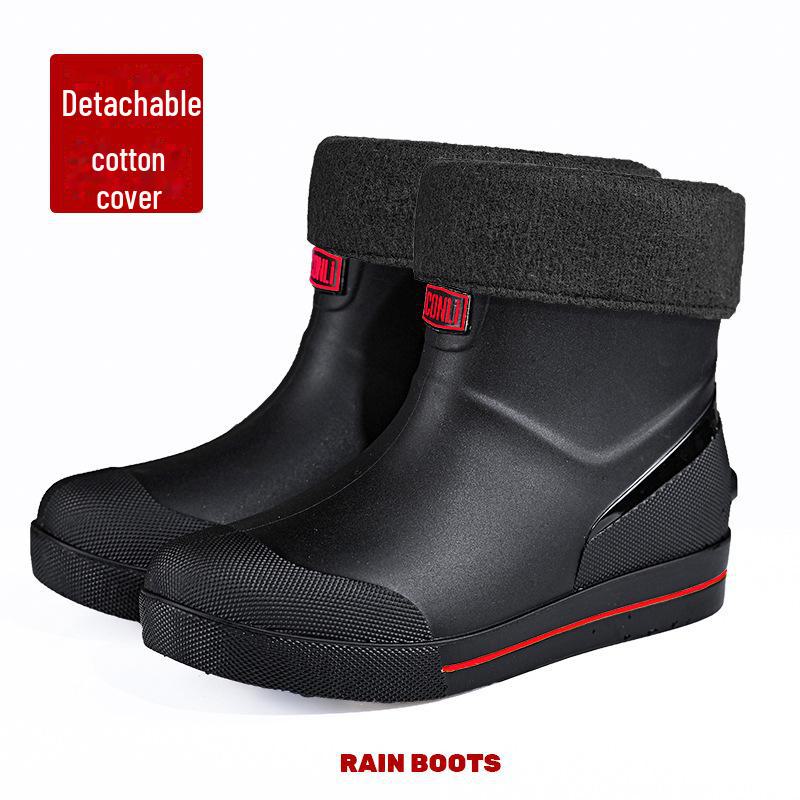 2024 Férfi Vízálló Csúszásgátló Koreai Stílusú Középszárú Esőcipő