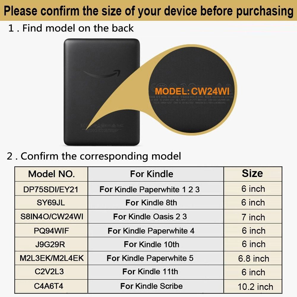 Wear Resistant S8IN4O Smart Cover Protective Shell for Kindle Oasis 3/2 9/10th Generation