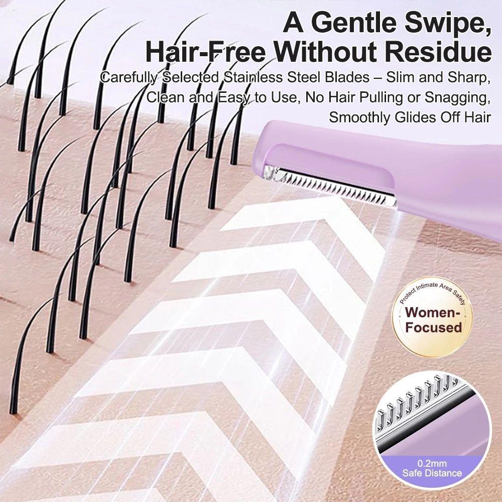 Portable Electric Hair Remover Battery Powered Peach Fuzz Shaver Tool Eyebrow Trimmers  Cheeks