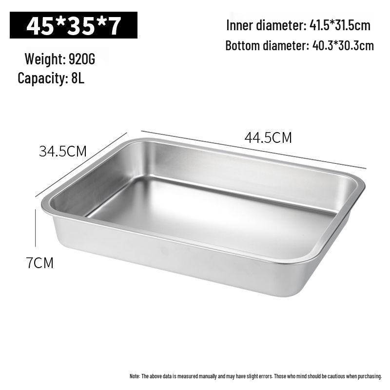 304 Stainless Steel Extra Large Deep Rectangular Self-Service Food Basin with Lid