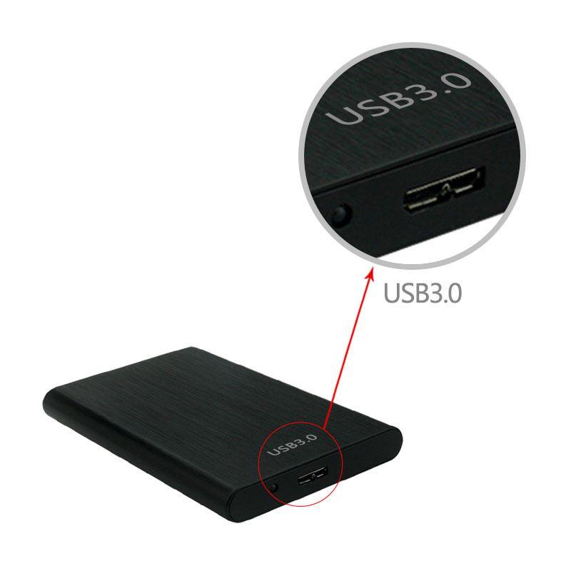 Metal USB 3.0 2.5" SATA Hard Drive Enclosure - Compatible with Mechanical Drives and SSDs