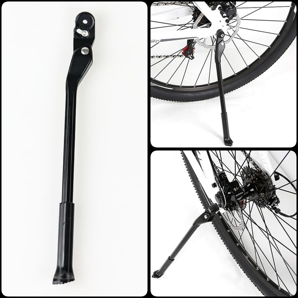 Bicycle Kickstand Bicycle Stand Bike Side Stand Adjustable Length Ultra Light Aluminum Alloy Easy Installation Light Single Leg Mountain Bike Cross