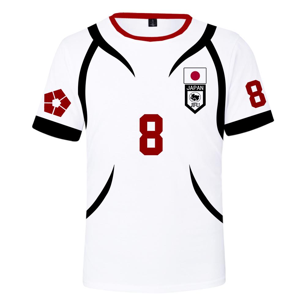 

BLUE LOCK Cartoon Women Men s T-shirts Number Printed O-Neck Oversized Short Sleeves Fashion Mens Clothing Streetwear XXS білий