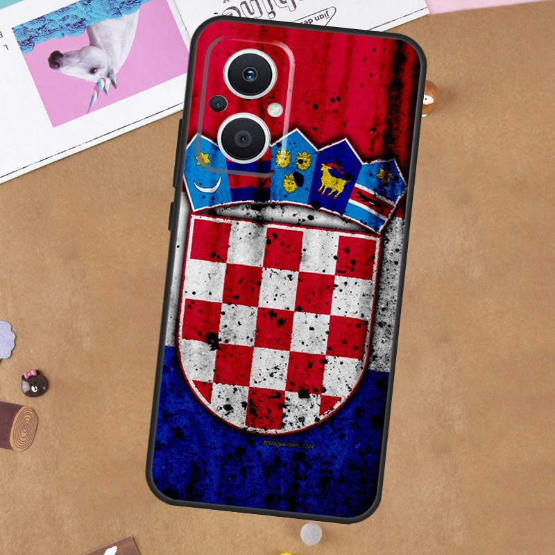 Croatia Coat Of Arms Flag For OPPO Reno 13F 11F 12F 14F 10 11 12 13 14 Pro 8T 7 8 Lite OPPO Find X9 X8 X6 X5 Pro Case
