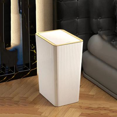 Poubelle à pression 12/15 L avec couvercle, semi-automatique, fine, grande capacité, idéale pour les toilettes, étanche
