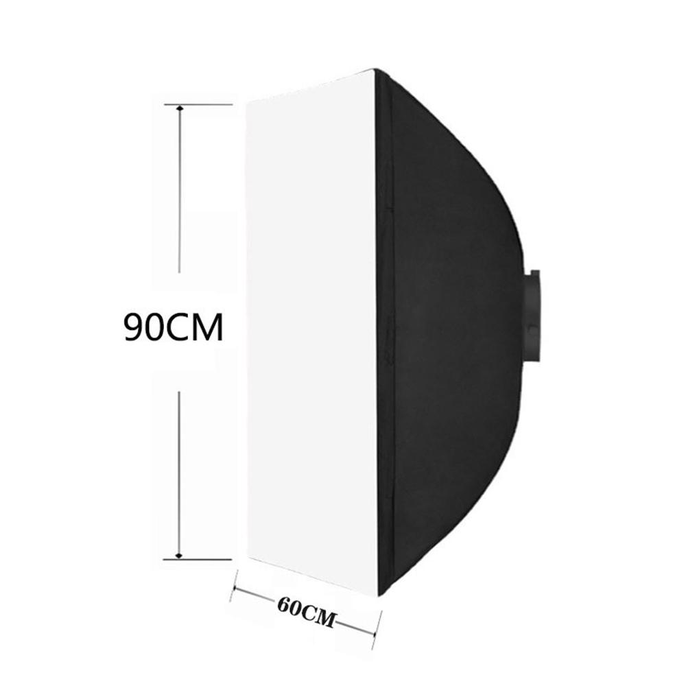 60 * 90 cm/24 * 35,4 Zoll quadratische Fotografie-Softbox mit abnehmbarem Diffusortuch und Bowens-Halterung