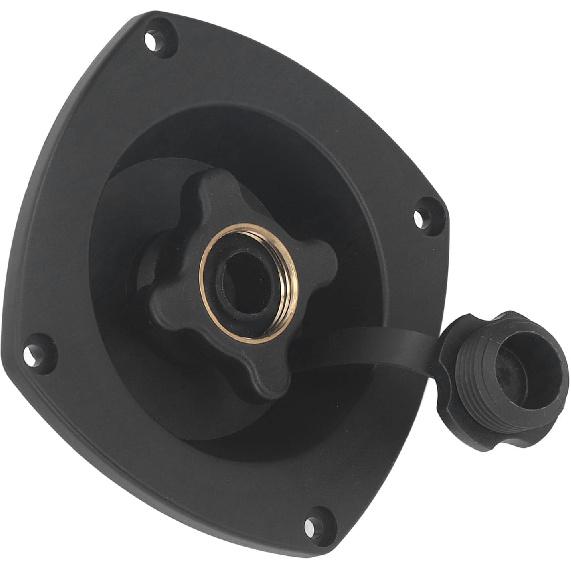 RV Wall Mount Water Inlet Pressure Regulated City Water Entry with Quick Connector ABS Pressure Regulated Entry for Trailer Boat (Black)