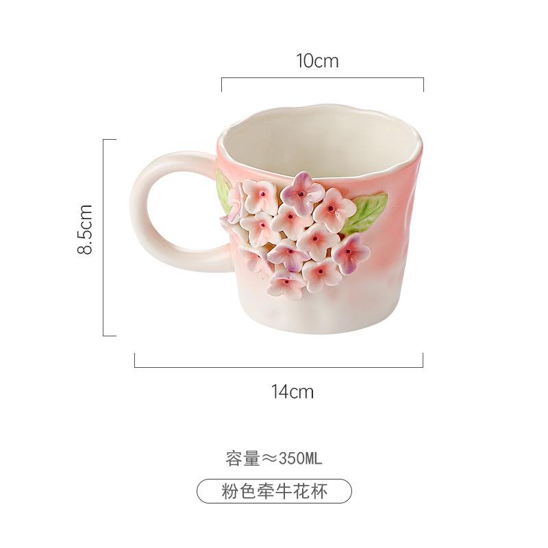 

Авторские права Макарон Цветочная чашка Ручная щепотка Цветочная чашка для воды Чашка Ветра Студенческая керамическая чашка Завтрак в офисе 301-400ml