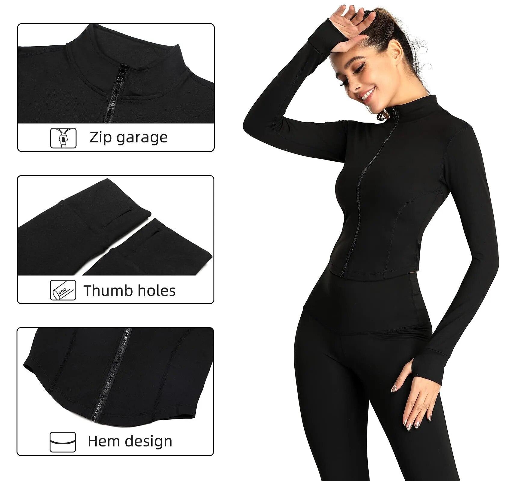 Rapbin Damestops met lange mouwen, sportshirt voor training, hardlopen, wandelen, sweater met 1/4 rits en duimgaten, licht, sneldrogend, nauwsluitende pasvorm, T-shirts voor dames, Paars, S