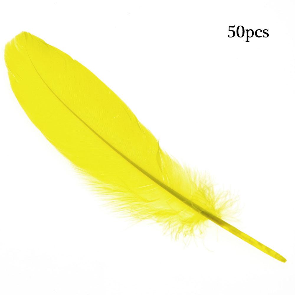 50pcs Natural Goose Feathers 15-20cm, Pure Soft DIY Craft Feathers for Home Decor, Balloons, Jewelry & Fashion Embellishment