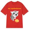 My Apolocheese Fun Cat Meme Tee Women Harajuku Top New Summer Fashion Casual Streetwear Soft Pattern Print Loose Tee