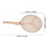 Aluminum Alloy / Bakelite Breakfast Frying Pan Beige 2 in 1 Grill Pan Divided Grill Pan  RV Trip