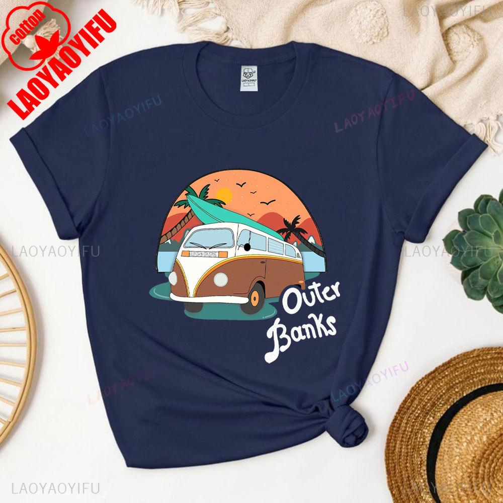 Ráj na Zemi Outer Banks Unisex Tričko Fanoušci seriálu Outer Banks Merchandise Letní dovolená Bavlněné tričko Plážové tričko Topy