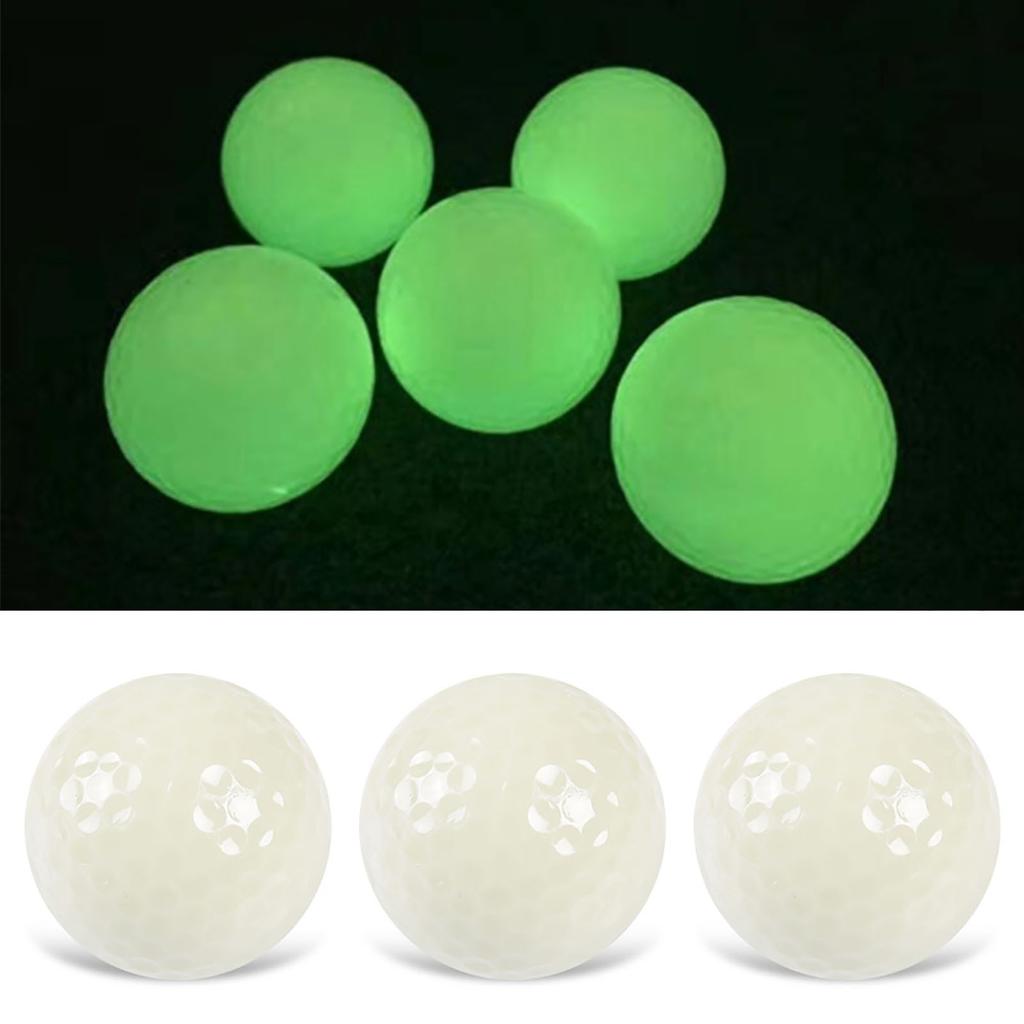 6 pcs Balles de Golf de Nuit Lumineuses Fluorescentes Balles de Golf Longue Durée Éclat Vif dans l'Obscurité