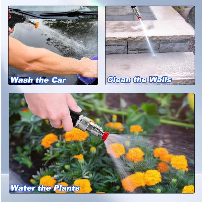 Garden Hose To Pressure Washer Adapter 3/4inch To 1/4inch Quick Connector Power Washer Connector for Car Wash Nozzle