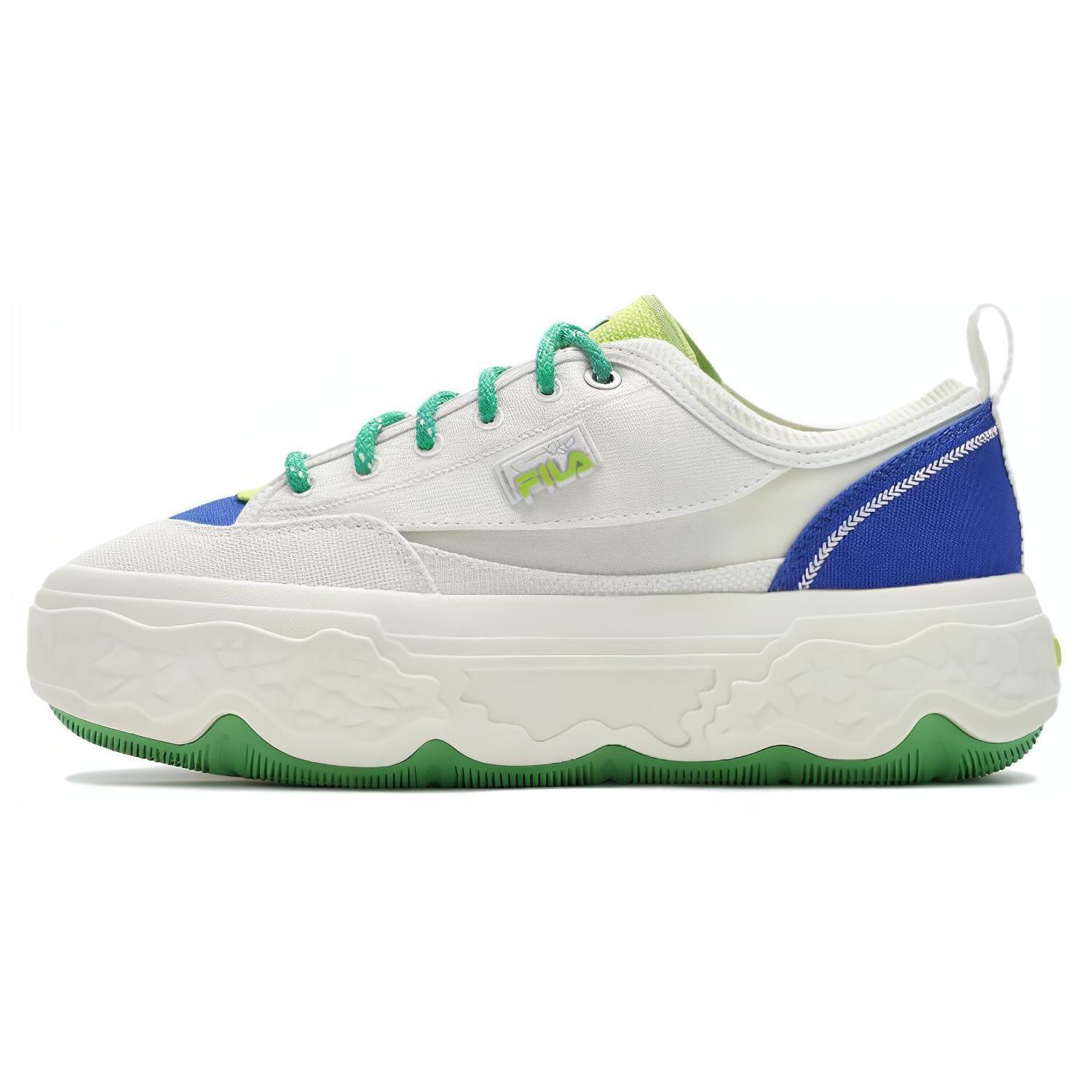 

New FILA ROCK Low top Canvas Shoes Women s White Blue Green F12W421301FMD 39