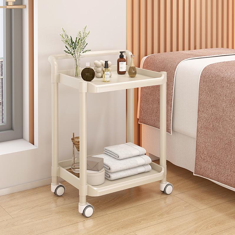 Wózek do salonu piękności: Dwupoziomowy wózek narzędziowy do przedłużania rzęs i artykułów do tatuażu