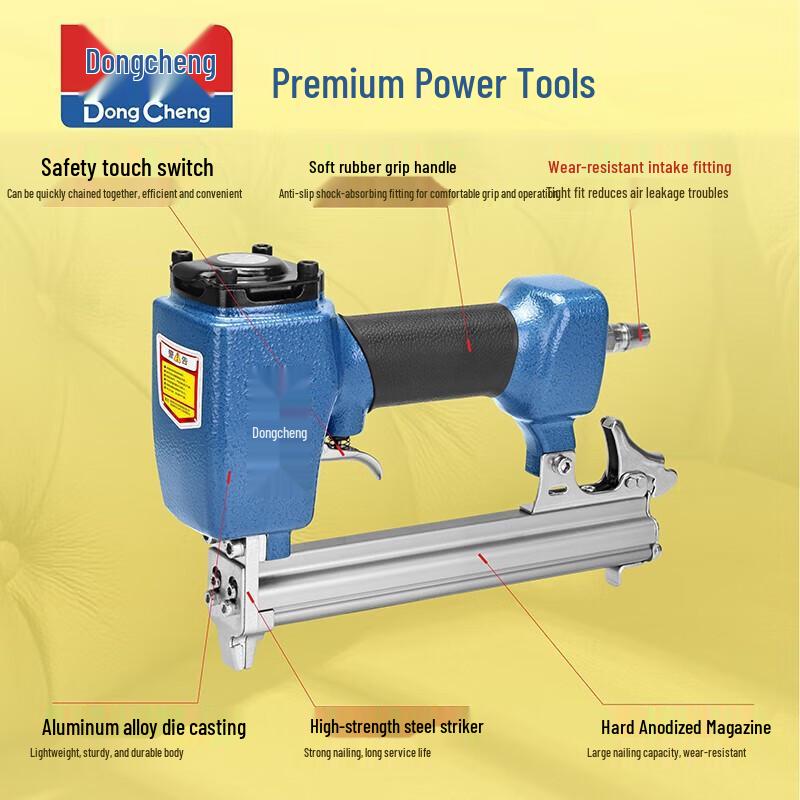Dongcheng Pneumatic U-Shaped Staple Gun CN plug (adapter included)
