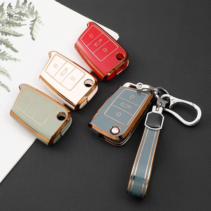 Protective Shell Soft Full Protection Key Fob Case Protector Cover Waterproof Key Cover TPU Key Case Universal