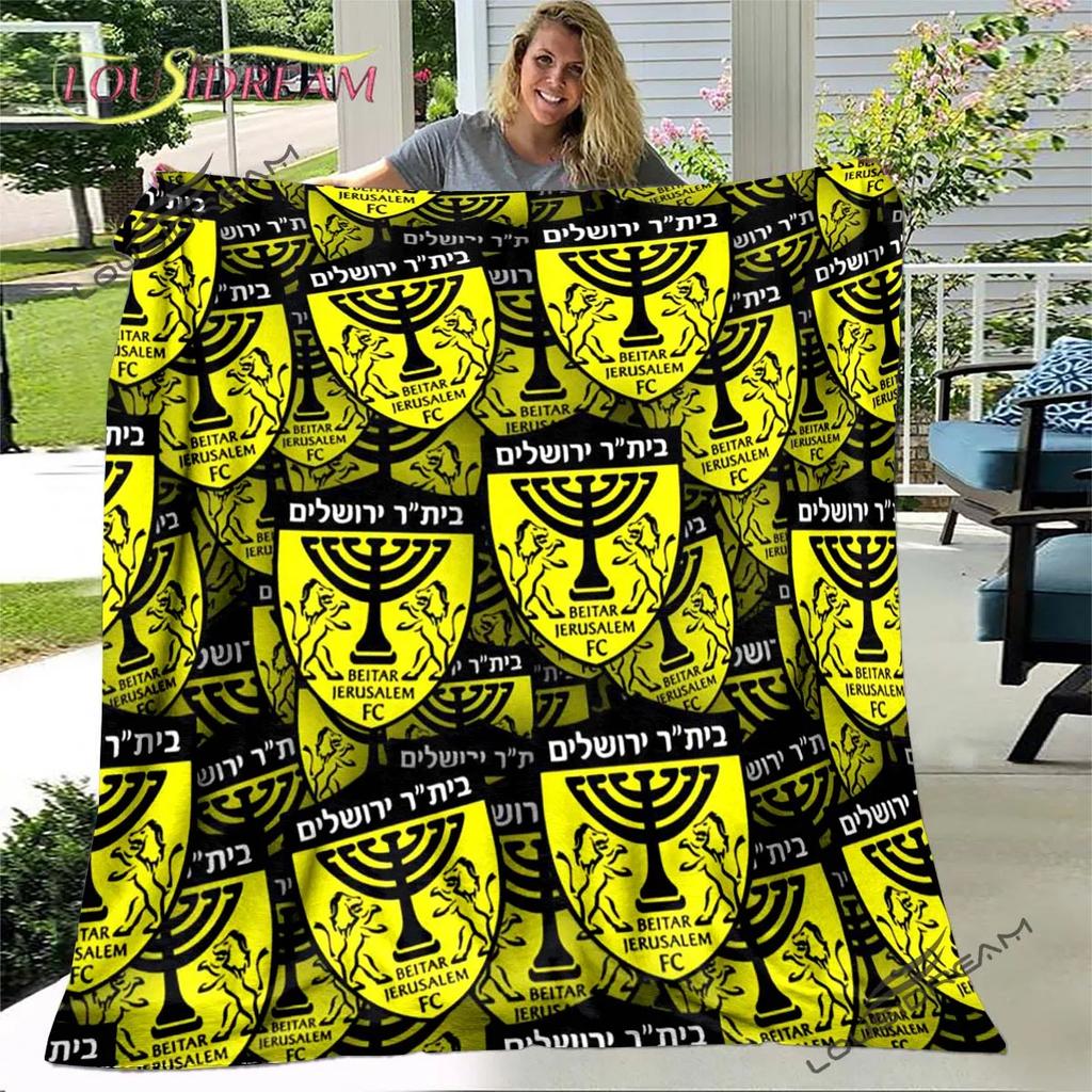 Beitar Jerusalem Fc Plaid Kids Gift Plush Bed Cartoon Cute Bedding Home Decor Throw Blanket Football Cover