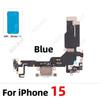 Waterproof Sticker + Flex For iPhone 15 14 Pro Max Plus mini Bottom USB Mic Dock Charger Connector Charging Port Flex Cable